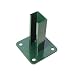 Produktbild Bodenplatte, grün RAL 6005 / anthrazit RAL 7016, 125x125mm für 60x40 mm Pfosten Doppelstabmatten- Stabmattenzaun (grün - RAL 6005)
