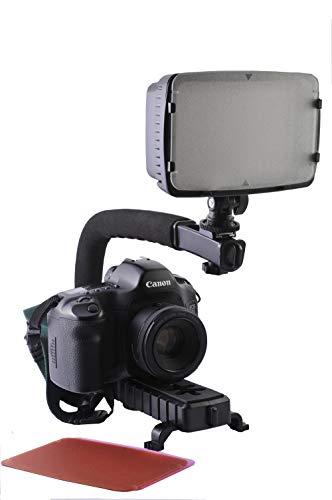Professional Camcorder Stabilizing Set-Zonman Camera Action Stabilizing Handle with 72 LED Ultra-Bright Video