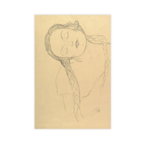 Poster Klimt Demi-figure d'une jeune femme pour illuminer votre salon