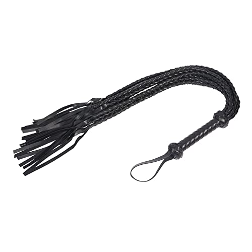 Venesun Bondage Spanking Flogger, 31.5Inch Faux Leather Whips For Adult Bdsm Play, Black #TOP4