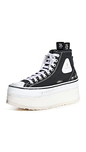 R13 Women's Platform High Top Sneakers, Black