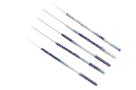 Embroidery Point Combo for Embroidery and Aari Work Aari Embroidery Needles (Pack of 5)- Blue/White