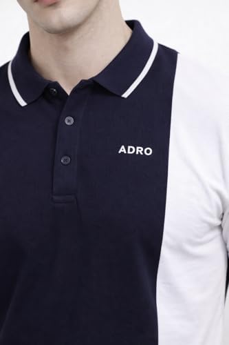 Image of ADRO Multicolour Polo T Shirt | 100% Cotton Mens Polo Tshirt | Regular Fit Half Sleeve Cut & Sew Polo T-Shirt for Men