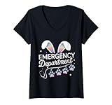 Photo Gallery donna pronto soccorso pasqua bunny er nurse easter day maglietta con collo a v Photo Gallery donna pronto soccorso pasqua bunny er nurse easter day maglietta con collo a v
