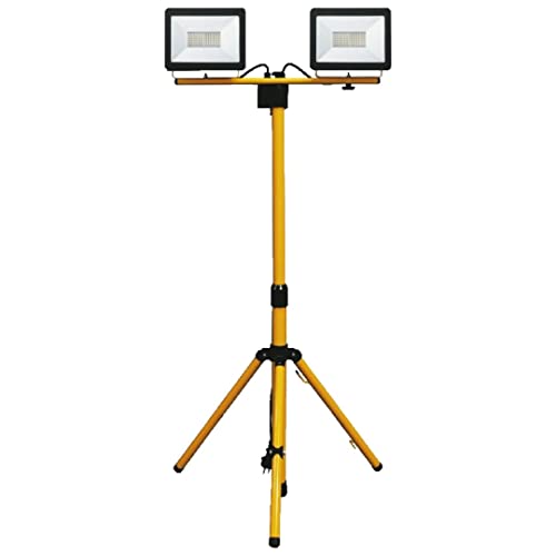 FERON Proyector LED portatil trabajo | Foco led para Porches,Garaje, Patio,Estadio | Proyector Ultrafino impermeable IP65 |Foco reflector portatil | (CON TRÍPODE, 50W) Cover