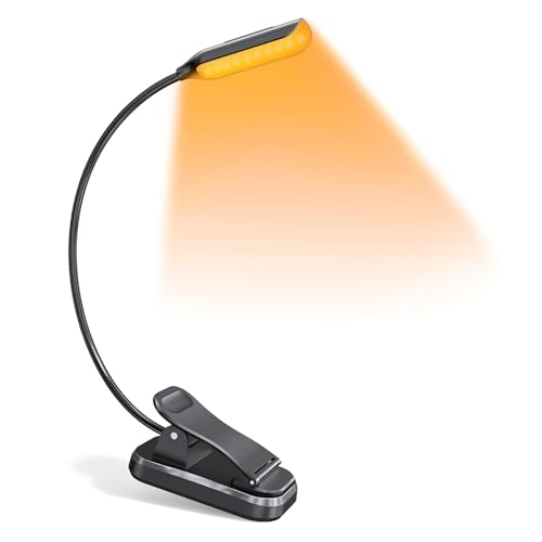 Desidiya Enhance Your Nighttime Reading with Rechargeable Book Light: 3 Color Modes, USB-C Charging, 80 Hours Illumination - Perfect for Bedtime