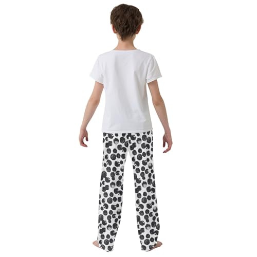 Pajama Pants Black Dots Ink PJ Bottoms Sleepwear Lounge Sleep Pant with Pockets3