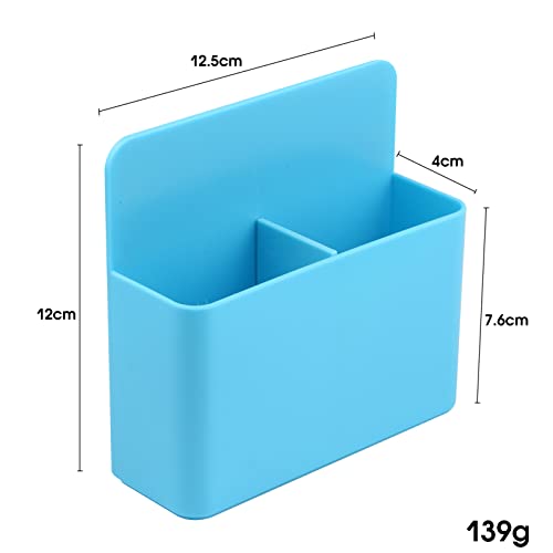 Levomat Magnetic Pen Holder Magnetic Marker Holder Whiteboard Pen Holder Organizer with Strong Anisotropic Magnet Pad for Whiteboard, Fridge, Refrigerator, Locker, Office, Home, School (Mblue)