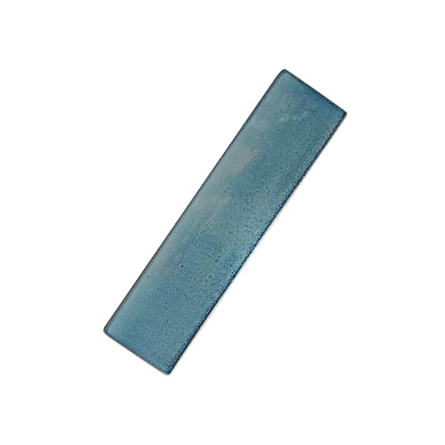 Plato rectangular de cerámica azul claro estilo japonés miniatura 1