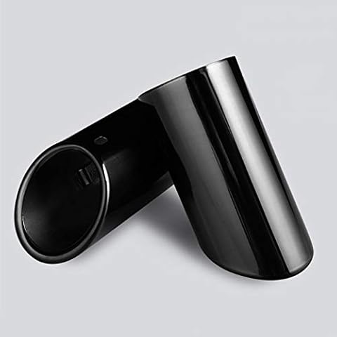 Dsycar Black Coated Polished Finish Stainless Steel Car Exhaust Muffler Tip Pipe Compatible with VW Volkswagen JETTA 2009-2018 / SAGITAR 2011-2015 / POLO 2012-2014 / GOLF 7 2013-2015 (Black) Cover