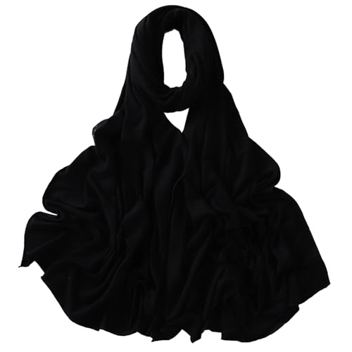 Jersey Hijab for Women Jersey Hijab for Women, Soft Breathable Modal Hijab, 67x28 Inch Long Black Hijab, Fashion Muslim Hijab Scarf for Women3