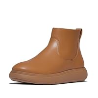 Fitflop Women's iQ-COMFF Leather Zip Ankle Boots, Desert Tan, 5.5 UK