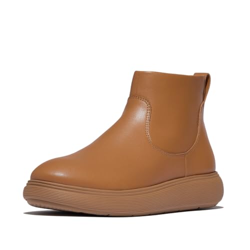 Fitflop Iq comff   Botines de piel con cremallera para mujer, marrón, 38.5 EU