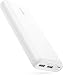 Portable Charger Anker PowerCore 20100mAh - Ultra High Capacity Power Bank with 4.8A Output, External Battery Pack for iPhone, iPad & Samsung Galaxy & More (White)