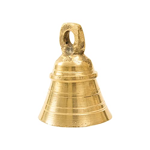 Image of Spillbox Traditional Brass Bell /Ghanti for Pooja /Bell for Mandir|Small Temple Bell for Aarti, Puja, Meditation | Spiritual Use| Worship for Temple Home Decorative Brass Pooja Room Bells (8)