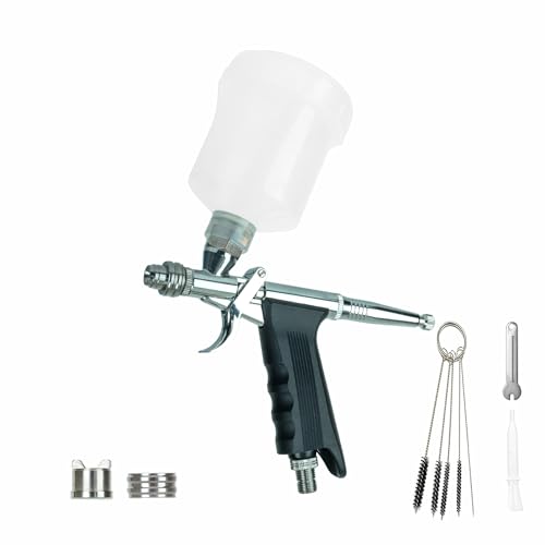 Image of Airbrush Kit Trigger Type Airbrush Gun Air Brush Painting Set can Change Between Fan Spray and Round Spray Airbrush Spray Tool Set for Cake Painting Nails Makeup Model