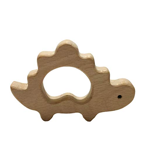 Image of 5pcs Beech Wooden Dinosaur Montessori Toy Natural Handmade Pure Wood Cartoon Animal Toys DIY Party Photography Pendant (Dinosaur 5pcs)