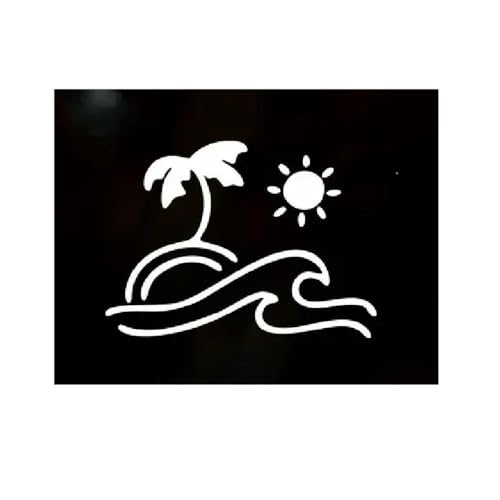 Autocollants de camions décoration océan soleil palmiers pour carrosserie