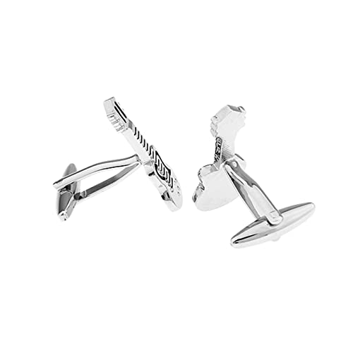 Mancuernillas Daesar para hombres plata boda guitarra miniatura 1
