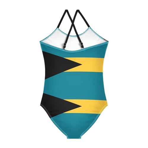 One Piece Swimsuits for Girls Summer Quick Dry Beach Bathing Suit Crossback Swimwear, 3T2