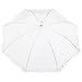 totes Women's Auto Open Ruffle Stick Umbrella,White