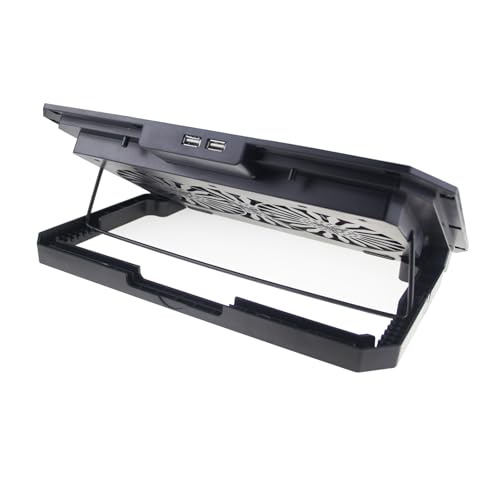 Base ergonómica para laptop con 2 ventiladores ajustable miniatura 4