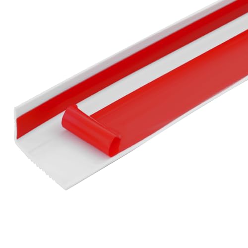 Profilo per bordi per scale autoadesivo, antiscivolo a forma di L, in PVC, 5 m, autoadesivo, profilo di sicurezza per interni ed esterni, spessore 3 mm, universale, per piastrelle, legno, marmo, 5 x