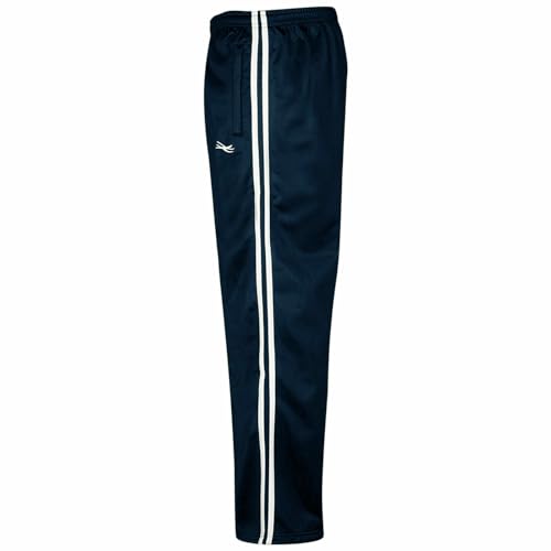 Mens Striped Track Suit Bottom Casual Elasticated Waist Tracksuit Bottoms Silky Joggers Jogging Jog Trousers Leisure Gym Sports Yoga Open Hem Pull On Pants Plus Big King Sizes(Stripe Blue, XL) - Image 5