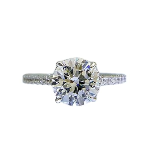 Bague en argent 925 avec diamant carbone 8mm, le bijou scintillant du quotidien