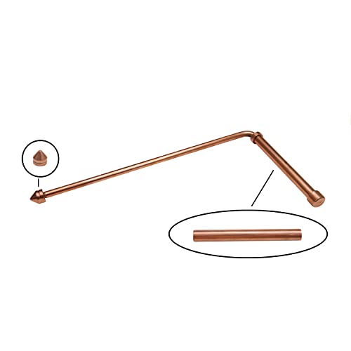 Image of Full Copper Dowsing L Rods Pair | Diameter-8 MM | Aura Energy Checker | Finding Underground Water & Geopathic Stress | Reiki | Divining Rods (Pendulum Assorted)