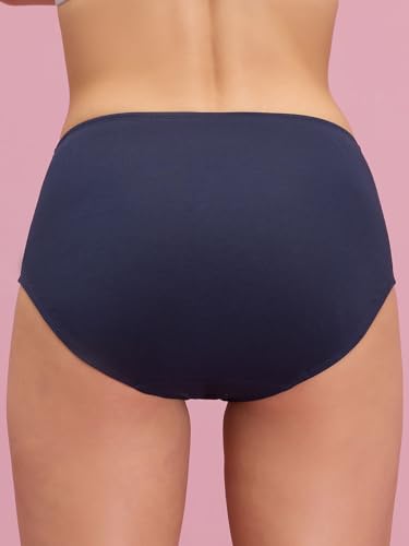 Image of NYKD (NYP104 Assorted Breathable Cotton Panty Set for Women (Pack of 3) | High Rise & Full Coverage Brief with Anti Odor Properties | Super Soft & Concealed Elastic for All Day Comfort