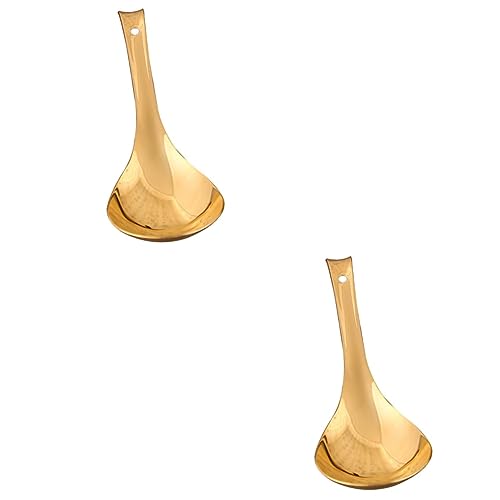 Cabilock Brass Rice Scoop with Long Handle Sturdy Kitchen Utensil for Serving Rice and More Easy to Clean Cooking Essential for Home and Commercial Use