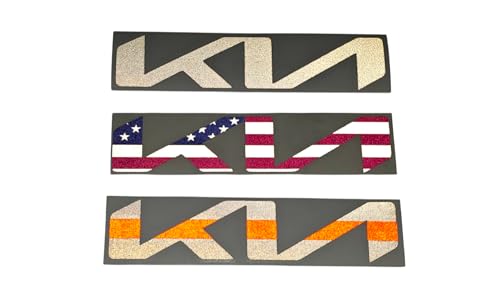 Image of Reflective Emblem Overlay-Red-for KIA - One Size only
