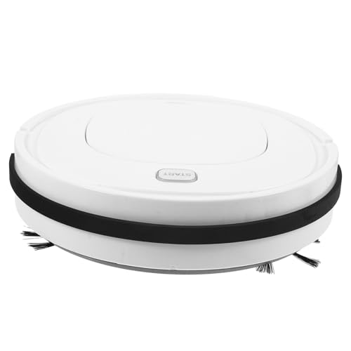 MAGICLULU Robot Automatique Balayeur Aspirateur Blanc 28x28x6,5 Cm En Plastique Haute Performance Capteur De Poussière, Nettoyage Sous Vide Pour Sols Plats Et Tapis, Usage Domestique Quotidien