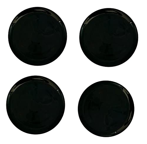 BLANCA'S FEEL Dessertteller-Set, 4-teilig, Porzellan, moderner Stil, 20 x 20 x 2 cm, Schwarz Cover