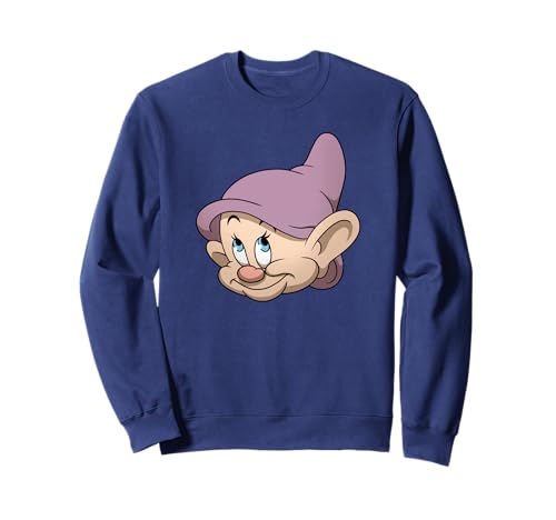 Sweat Disney Blanche-Neige Dopey pull col rond imprimé vintage pour adulte