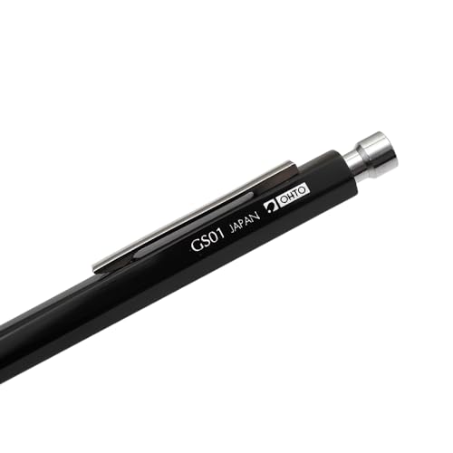 Image of OHTO GS01 Ballpoint Pen 0.7mm Medium Tip Black Ink | Black Metal Body | Smooth Writing Japanese Pen for Office & Professional Use Made In Japan