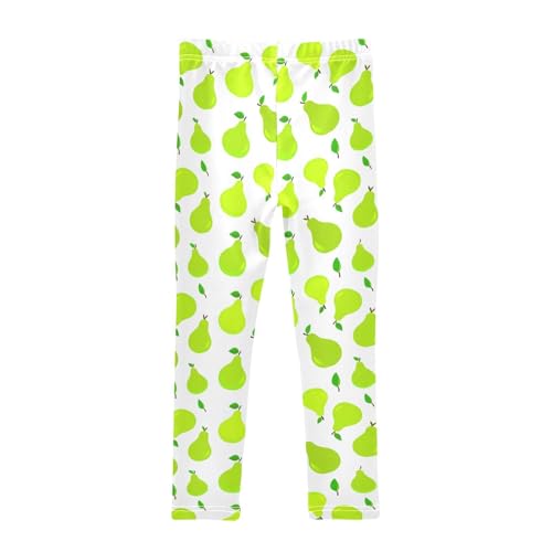 Girls Leggings Size 4T Pear Leaves Stretchy Tights Girl Clothes Comfortable Pants for Dance Running2