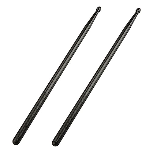 Baquetas ERINGOGO para principiantes, par de baquetas clásicas de nailon para batería, con agarre cómodo, color negro miniatura 1