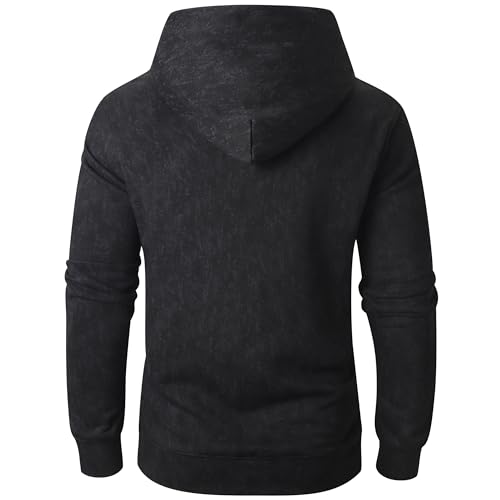 Image of KLIEGOU Mens Tie-Dye Pullover Hooded Sweatshirt