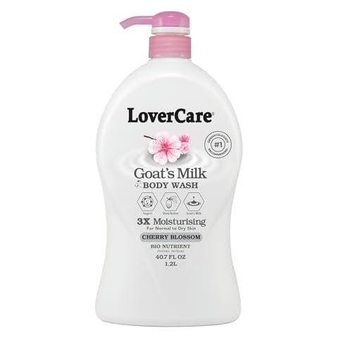 LoverCare Goat's Milk Cherry Blossom Moisturizing Body Wash 40.7 Fl.Oz - Single… Cover