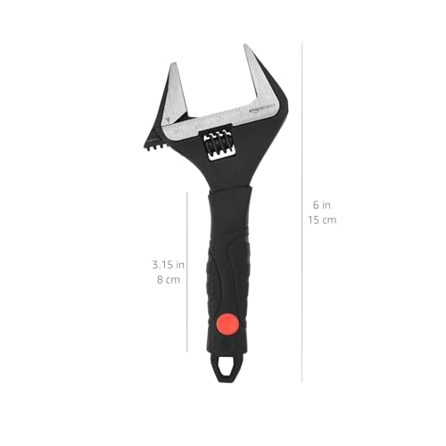Miniatura 6 de Amazon Basics Llave de boca ancha ajustable para fontanería con agarre suave, 16.1 x 7.2 x 1.5 cm
