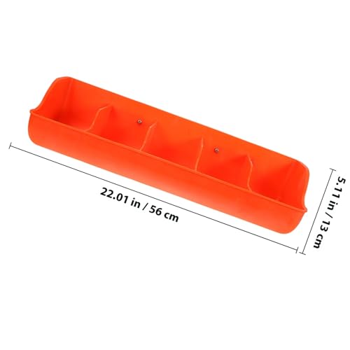 Mangeoire pour porcs murale anti-gaspillage orange à compartiments - 2