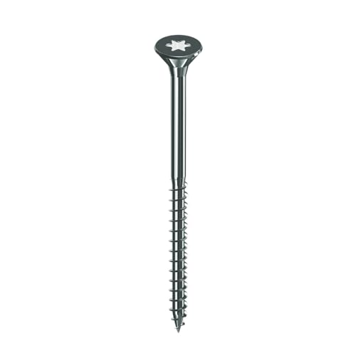Starblock - Vis à bois/agglo, 4x30, Tête fraisée, Empreinte Torx, Acier zingué, Filetage partiel, Boîte de 500
