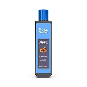 Blue Nectar Pain Relief Massage Oil with Natural Clove, Cinnamon & Mahanarayan Oils | Ayurvedic Oil Products for Ortho Relief from Joint Pain, Back Pain and Knee & Muscle Pain (17 Herbs, 200 ml)