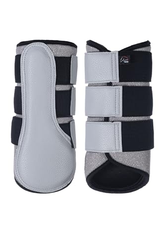 Guêtres HKM Glitter Mesh Style gris clair XL idéales pour vos séances de dressage