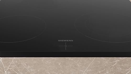 Siemens EQ110KA1B iQ100 Herd-Glaskeramik-Kochfeld-Kombination (herdgesteuert), 59,4 cm breit, Schnellaufheizung, 3D Heißluft - gleichmäßige Hitze auf bis zu drei Ebenen, zuschaltbare Bräterzone