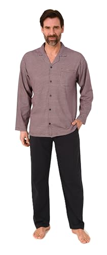 Pyjama à manches longues homme boutonné grande taille 50 rouge Normann nuit