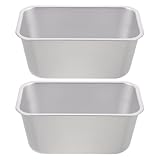 NUOBESTY 2stücke Rechteckige Kuchenform mit Glatter Oberfläche für Brotbacken und Tortenherstellung Spülmaschinenfest Gleichmäßige Wärmeleitung