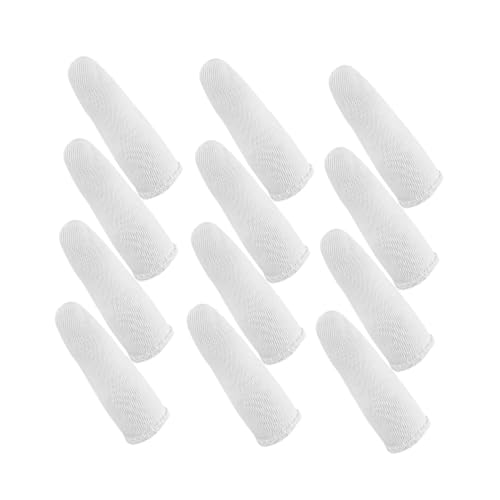 ARTIBETTER 100pcs Finger Cots Finger Sleeve Cotton Fingertip Protector Finger Protectors Finger Tips Protector Fingertip Covers Finger Glove Thumb Guard Cotton Finger Covers Pure Cotton White